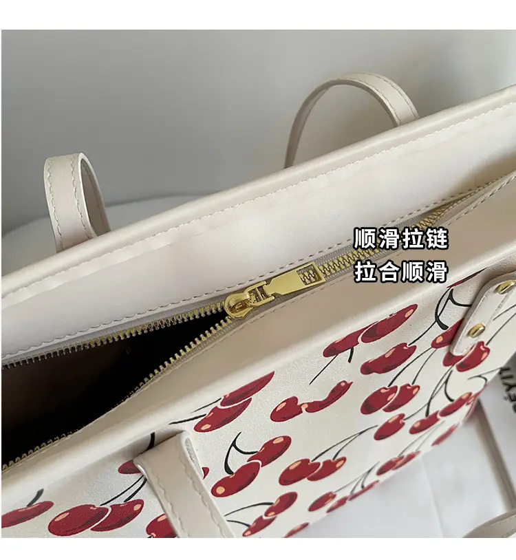 2025 Cherry Print Shoulder Crossbody Tote Bag — feature 7