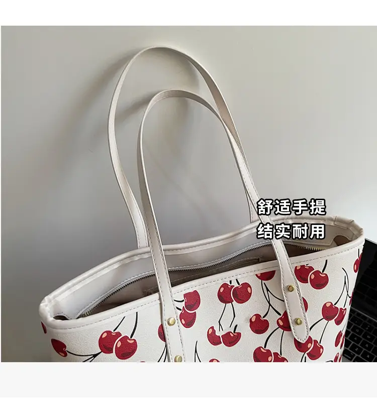2025 Cherry Print Shoulder Crossbody Tote Bag — feature 8