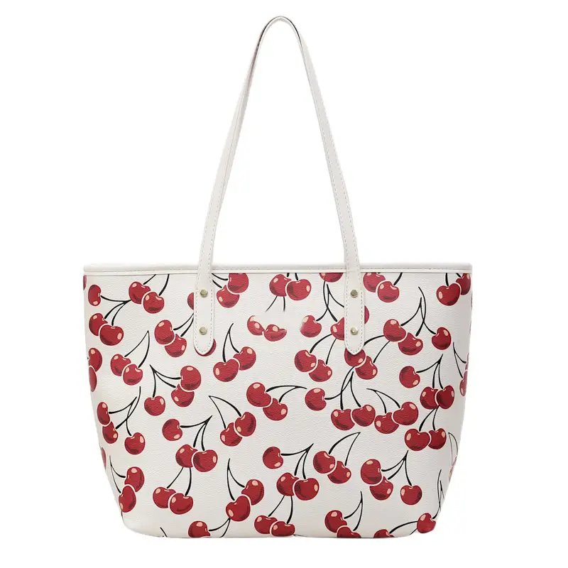 2025 Cherry Print Shoulder Crossbody Tote Bag - Image 2