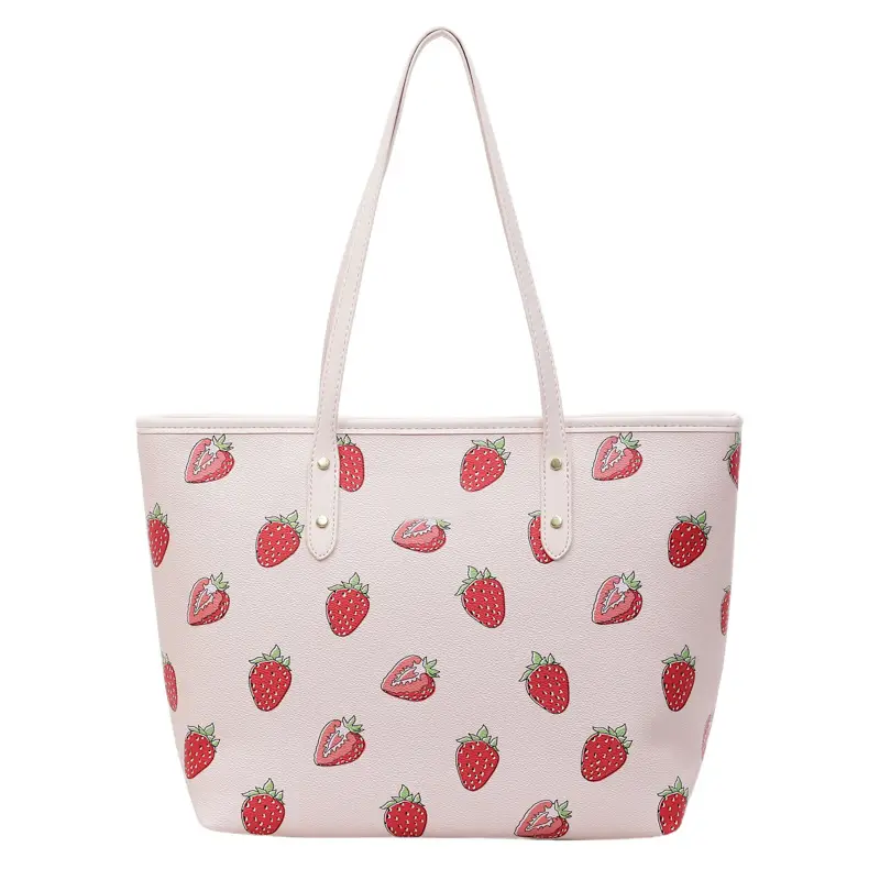 2025 Cherry Print Shoulder Crossbody Tote Bag - Image 3