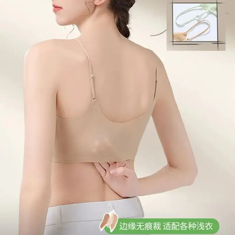 Summer Specializes in Cool-Feeling Small Ice Cups, Thin-Shouldered Ice Silk Zero-Degree Bras, Breathable Side-Closing, Wire-Free, Thin Intimates for Women — feature 29