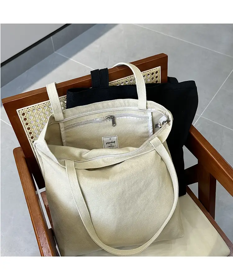 Japanese Style Canvas Shoulder Bag Large Capacity Women — feature 11