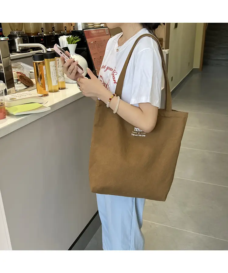 Japanese Style Canvas Shoulder Bag Large Capacity Women — feature 18