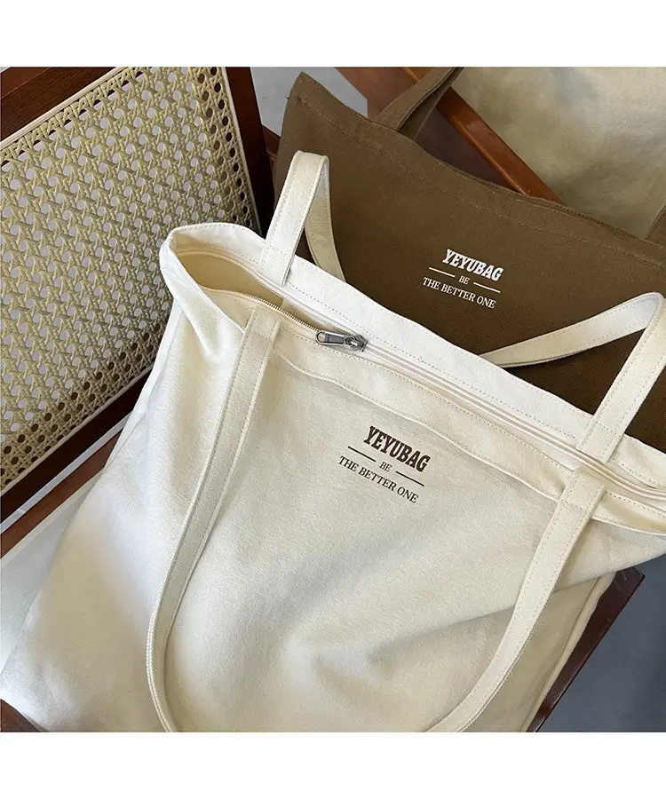 Japanese Style Canvas Shoulder Bag Large Capacity Women — feature 5