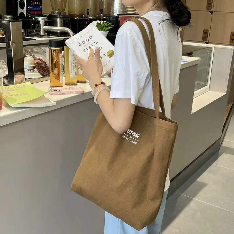 Japanese Style Canvas Shoulder Bag Large Capacity Women - Image 3
