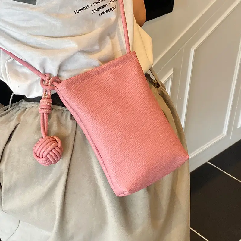 Women Cross Body Mini Phone Bag Beige 2025