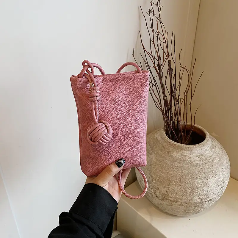 Women Cross Body Mini Phone Bag Beige 2025