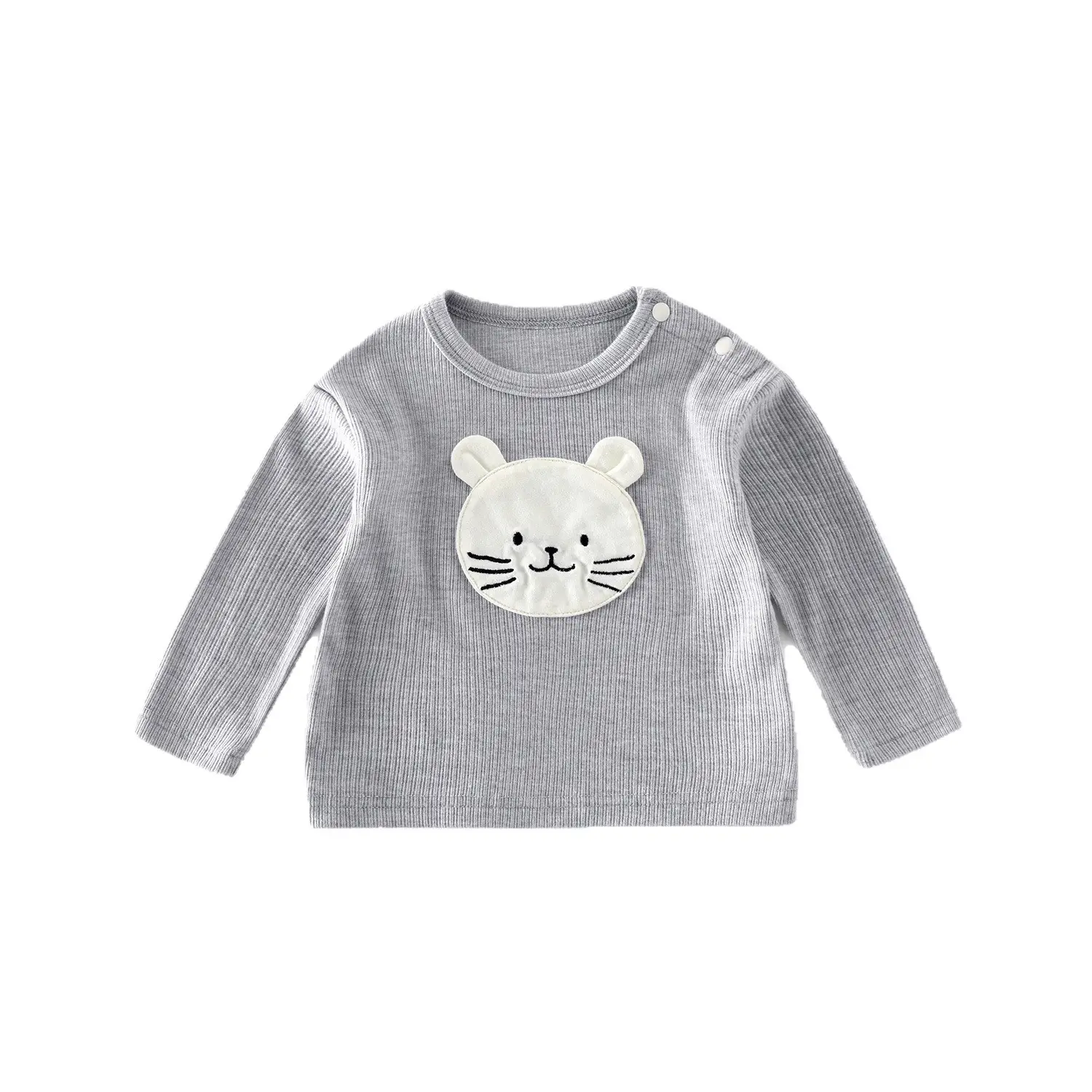 Boys Cotton Mushroom Long Sleeve T-Shirt 2025