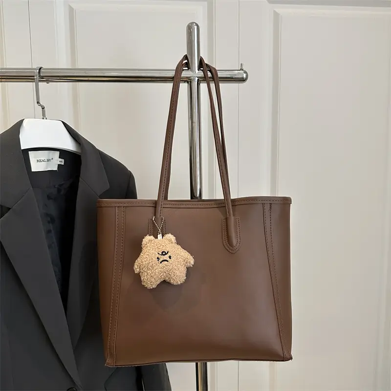 Korean Style Armpit Bag with Pom Pom Charm - Image 11