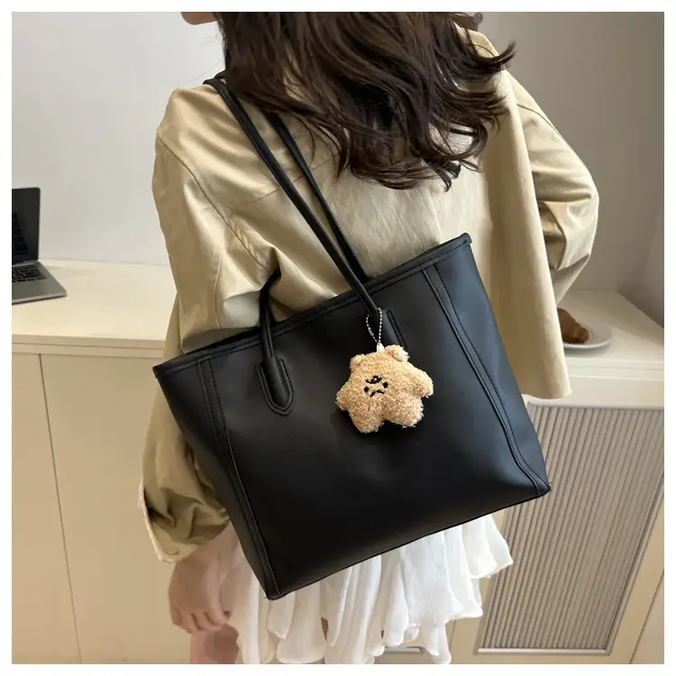 Korean Style Armpit Bag with Pom Pom Charm — feature 9