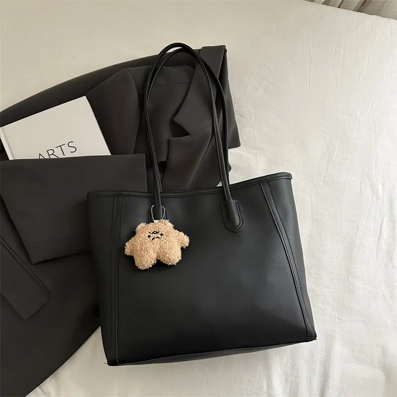 Korean Style Armpit Bag with Pom Pom Charm - Image 5