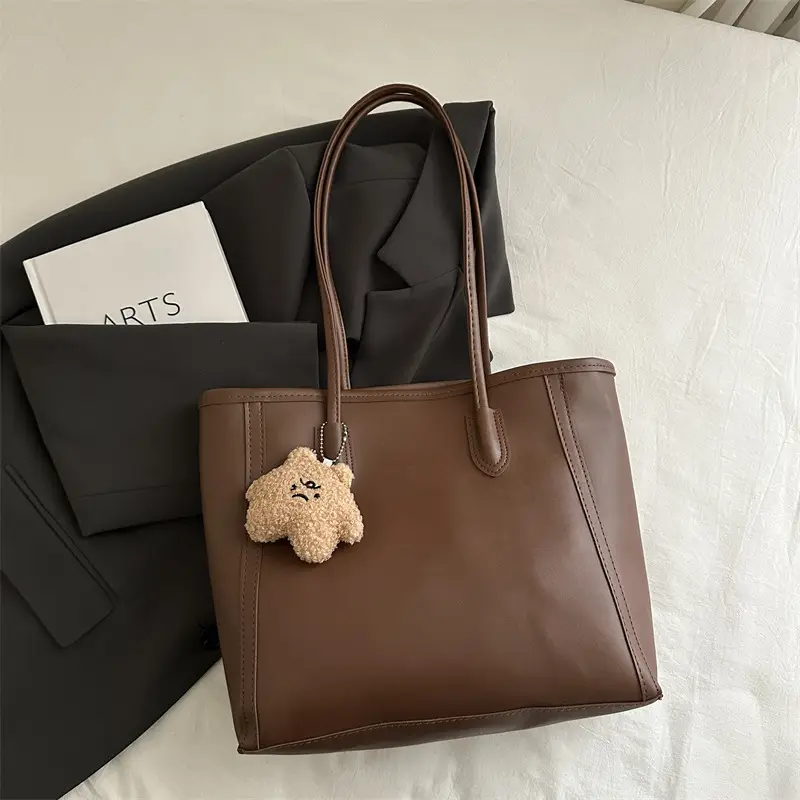 Korean Style Armpit Bag with Pom Pom Charm - Image 6