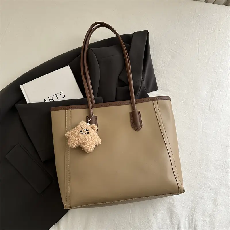Korean Style Armpit Bag with Pom Pom Charm - Image 7