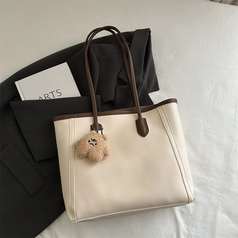 Korean Style Armpit Bag with Pom Pom Charm - Image 8