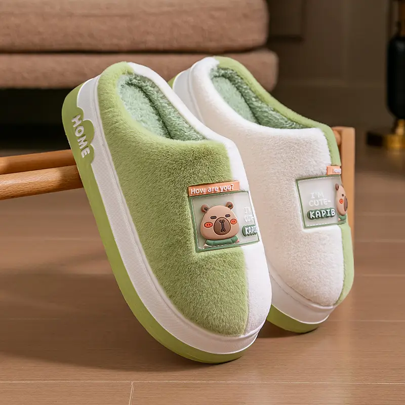 2025 New Plush Cotton Winter Slippers Women Men - Image 3