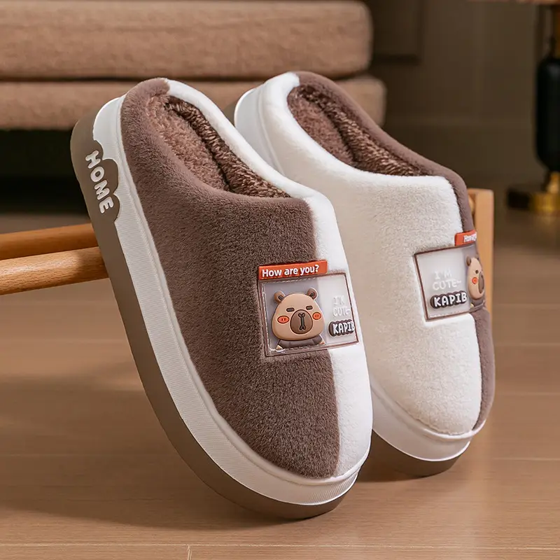 2025 New Plush Cotton Winter Slippers Women Men - Image 4