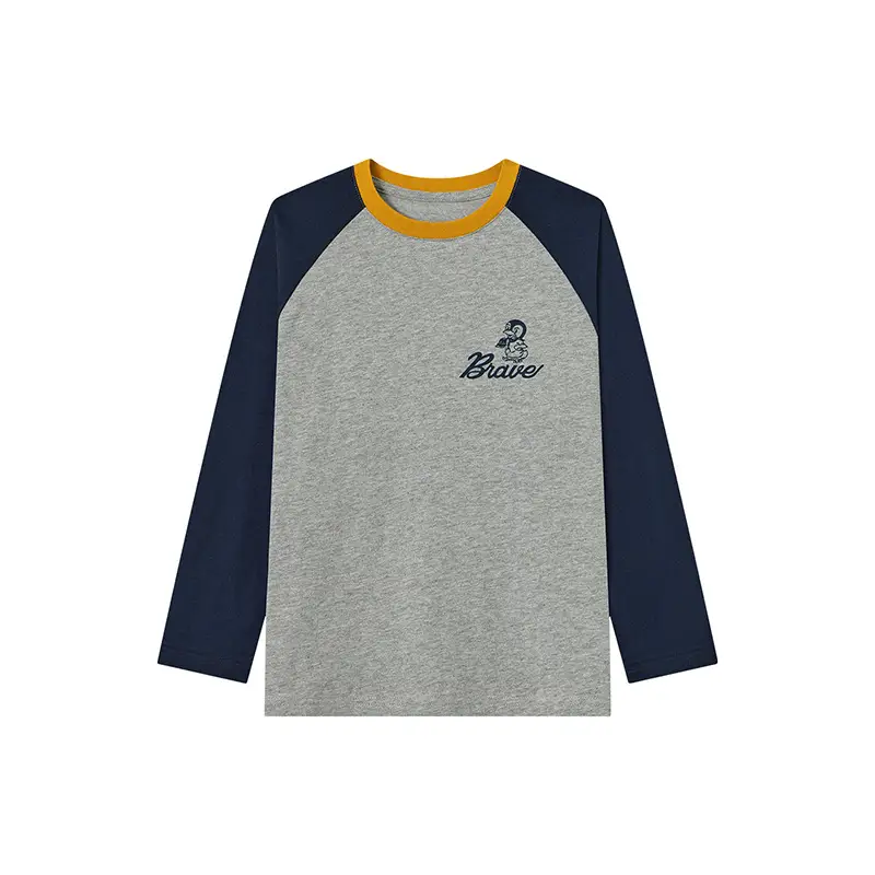 Duoduo Boys Long Sleeve T-Shirt Green Grey Rolling - Image 8