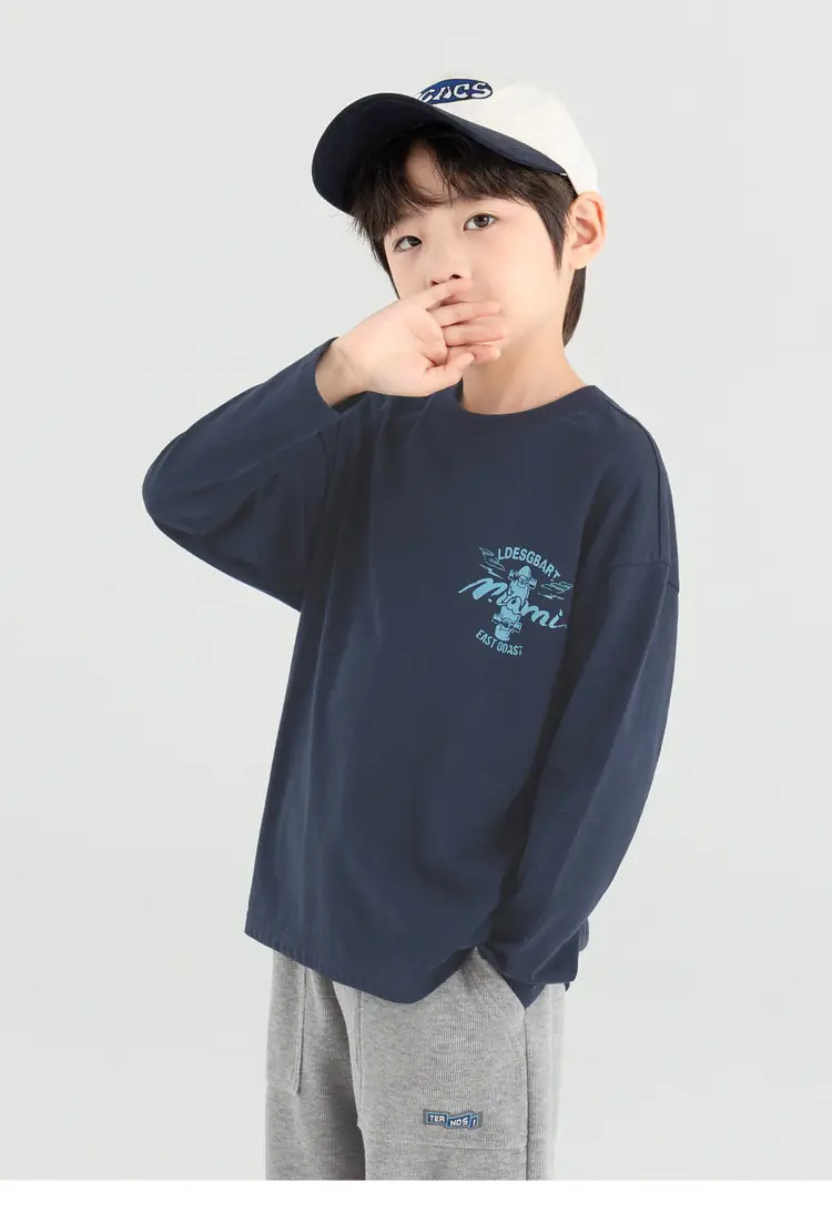 Boys Long Sleeve T-Shirt Sweatpants Set Miami Print 2025 — feature 21
