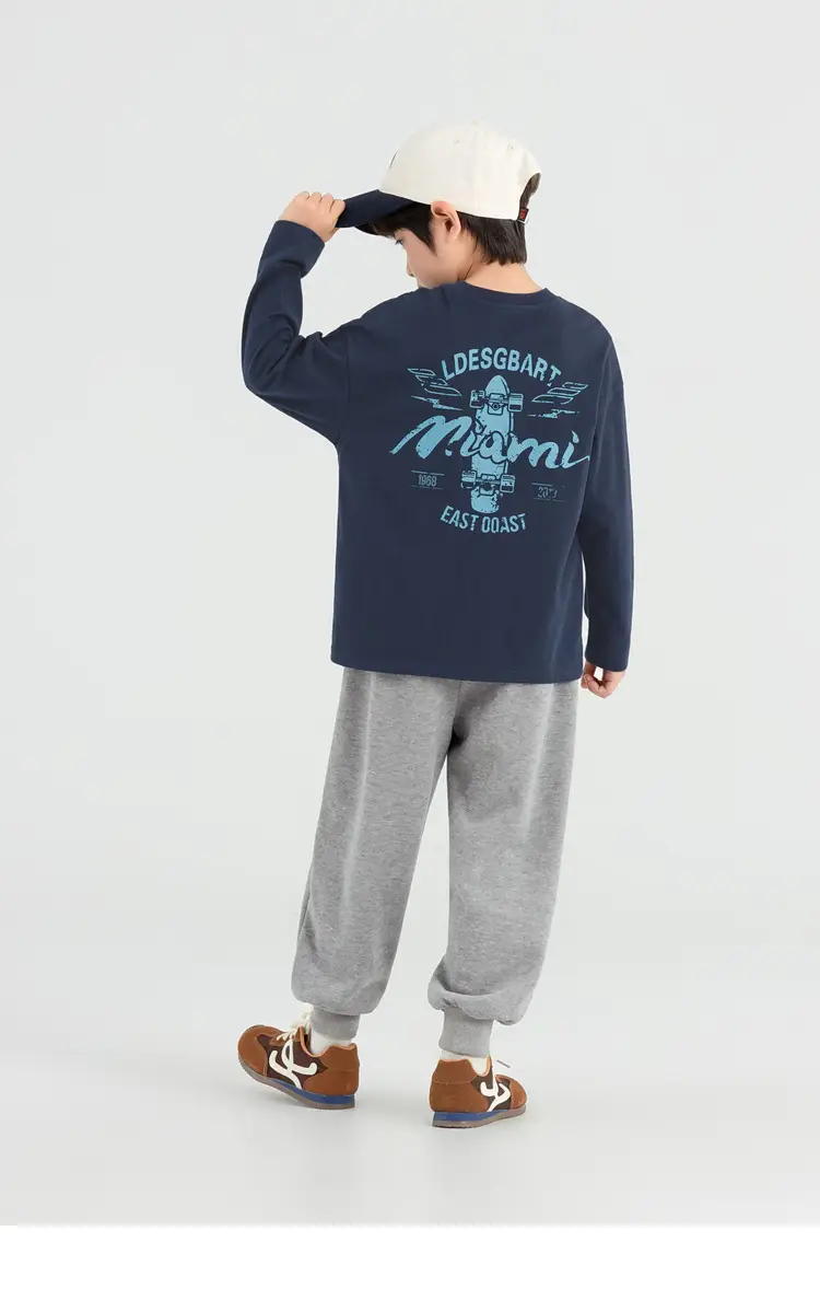 Boys Long Sleeve T-Shirt Sweatpants Set Miami Print 2025 — feature 29