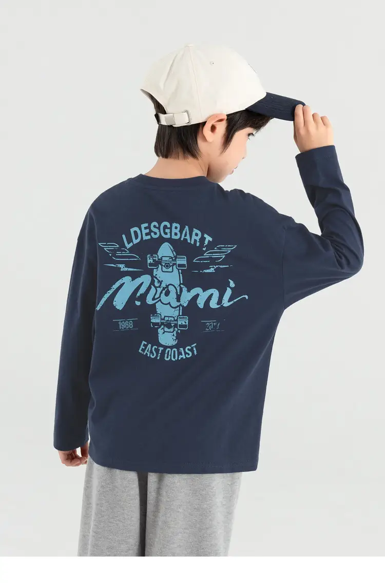 Boys Long Sleeve T-Shirt Sweatpants Set Miami Print 2025 — feature 30