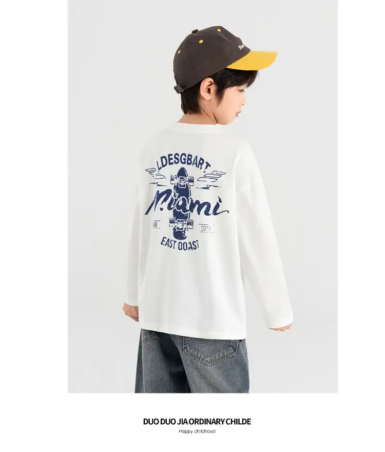 Boys Long Sleeve T-Shirt Sweatpants Set Miami Print 2025 — feature 34