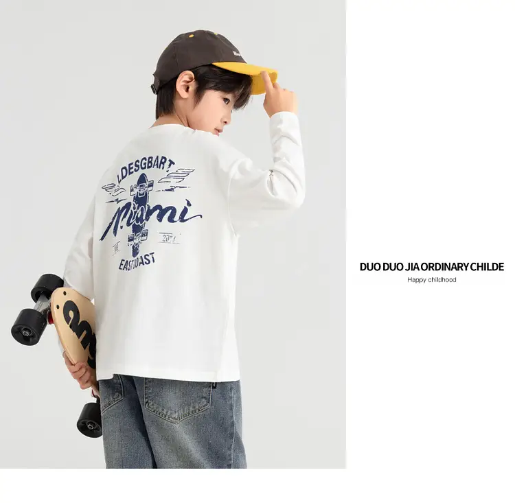 Boys Long Sleeve T-Shirt Sweatpants Set Miami Print 2025 — feature 37