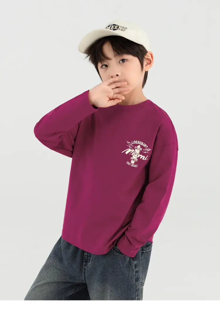 Boys Long Sleeve T-Shirt Sweatpants Set Miami Print 2025 — feature 45