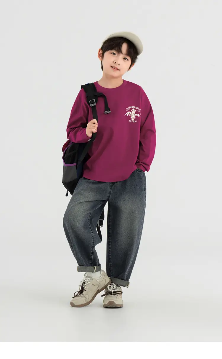 Boys Long Sleeve T-Shirt Sweatpants Set Miami Print 2025 — feature 47