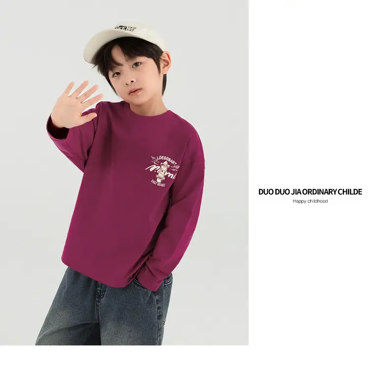 Boys Long Sleeve T-Shirt Sweatpants Set Miami Print 2025 — feature 49