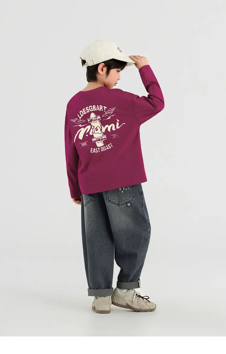 Boys Long Sleeve T-Shirt Sweatpants Set Miami Print 2025 — feature 53