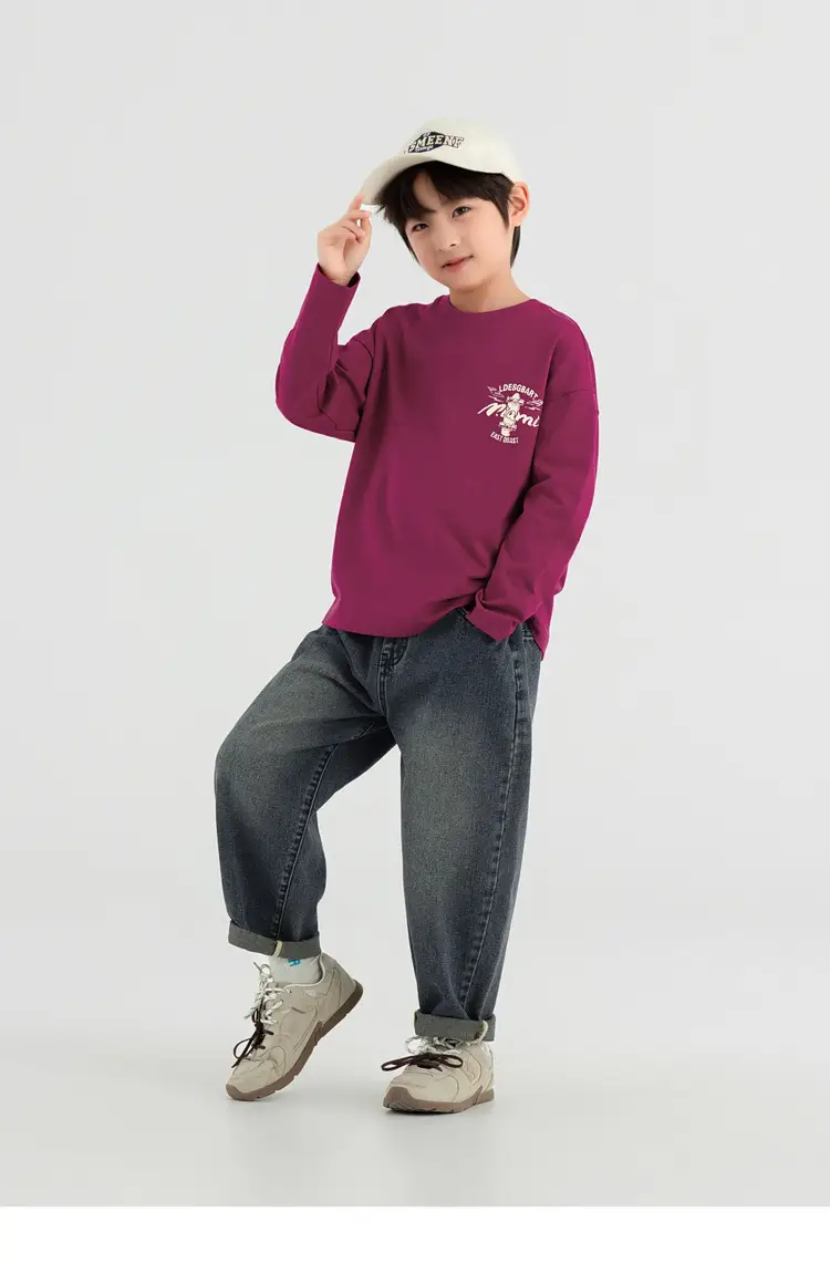 Boys Long Sleeve T-Shirt Sweatpants Set Miami Print 2025 — feature 54