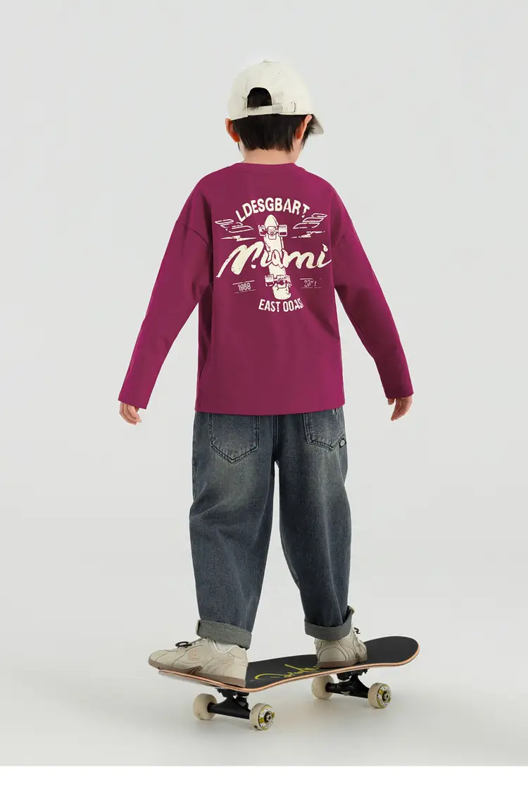 Boys Long Sleeve T-Shirt Sweatpants Set Miami Print 2025 — feature 56