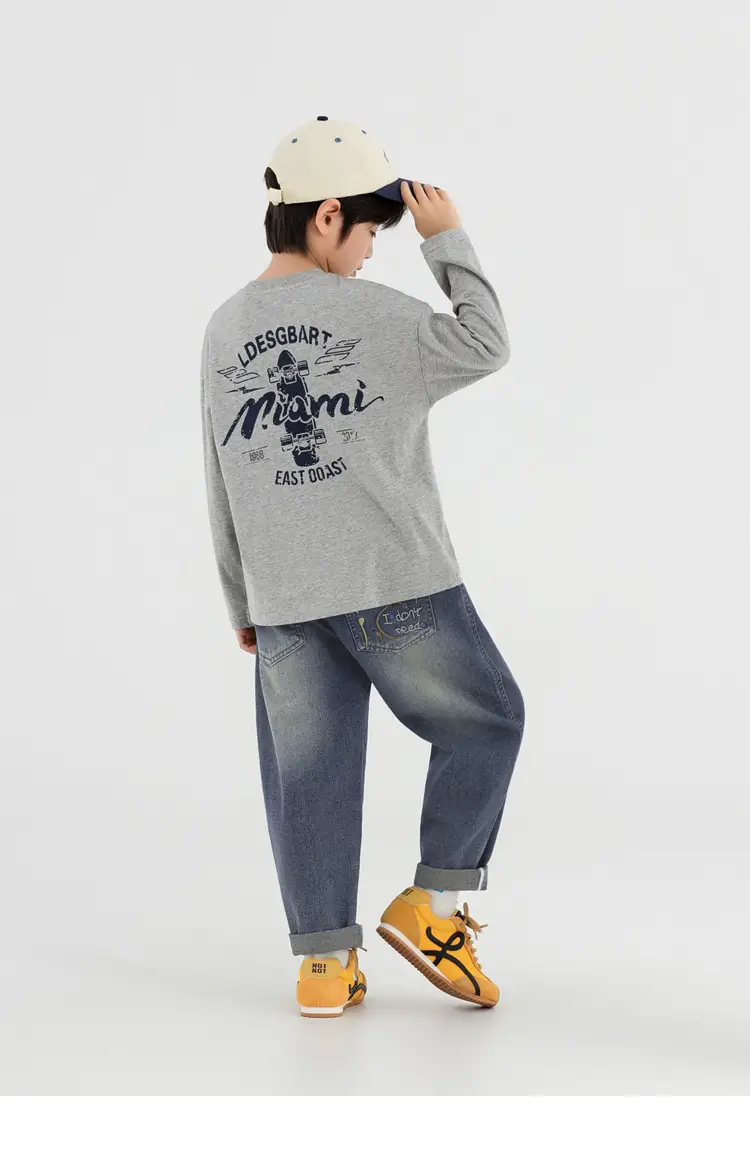Boys Long Sleeve T-Shirt Sweatpants Set Miami Print 2025 — feature 59