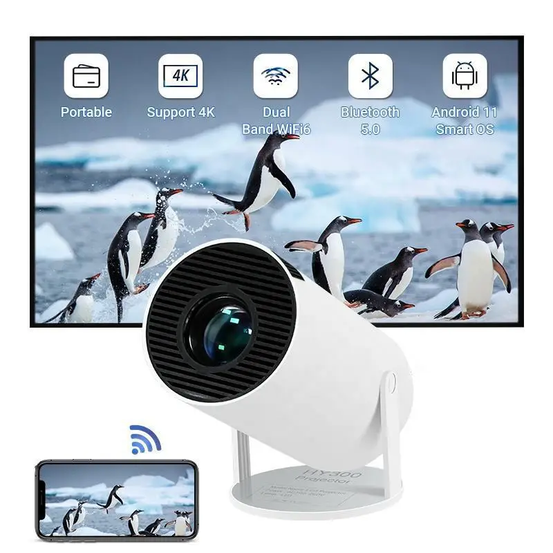 Amazon Cross-Border Projector Hy300 Home Portable Projector 720P H713 Mini Projector Hd 4K