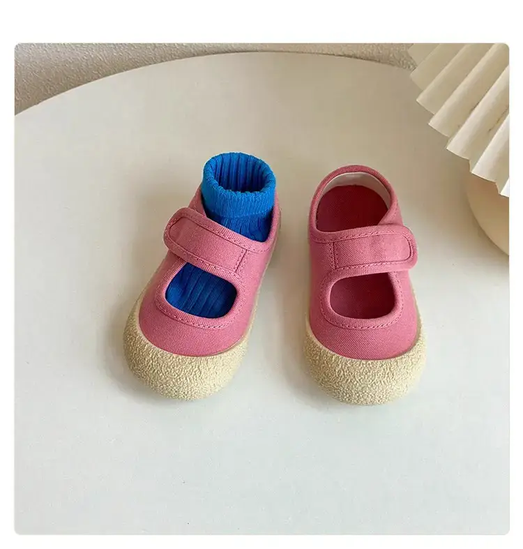 Baby Green Canvas Shoes with Soft Sole