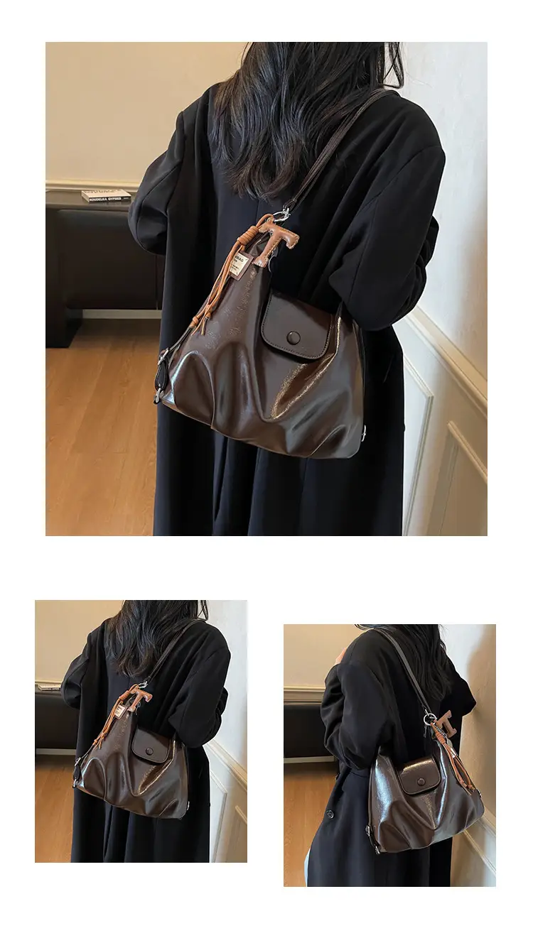 White Crossbody Shoulder Bag with Leather Strap — feature 12