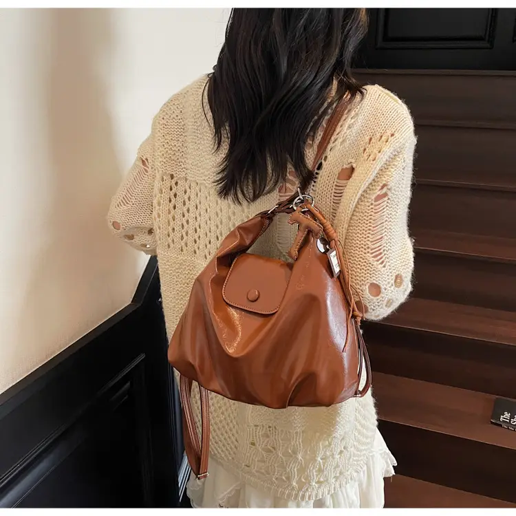 White Crossbody Shoulder Bag with Leather Strap — feature 23