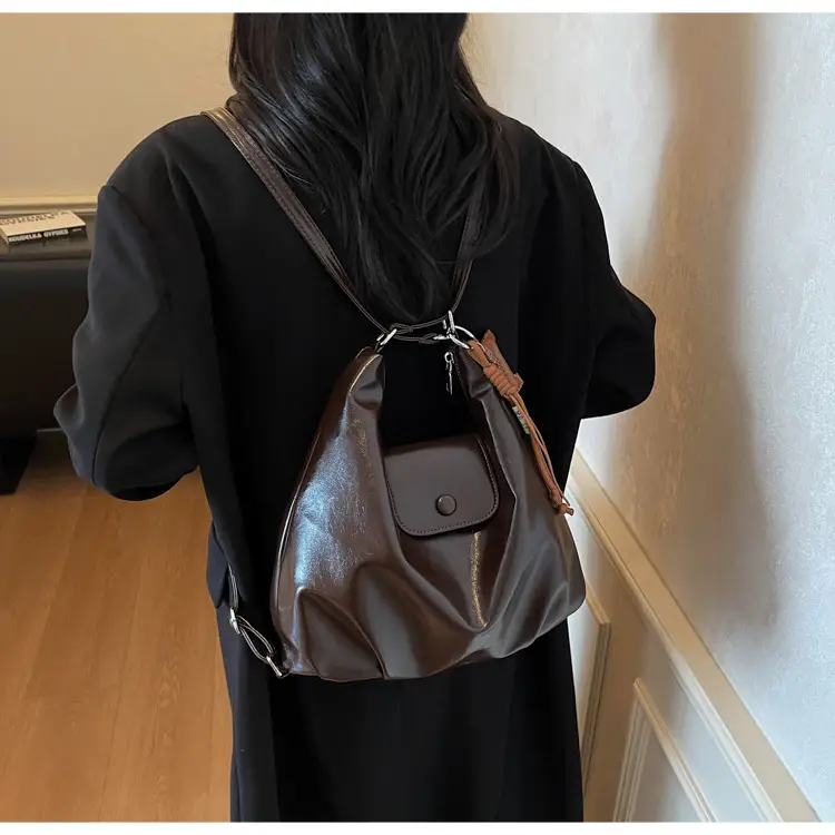 White Crossbody Shoulder Bag with Leather Strap — feature 33