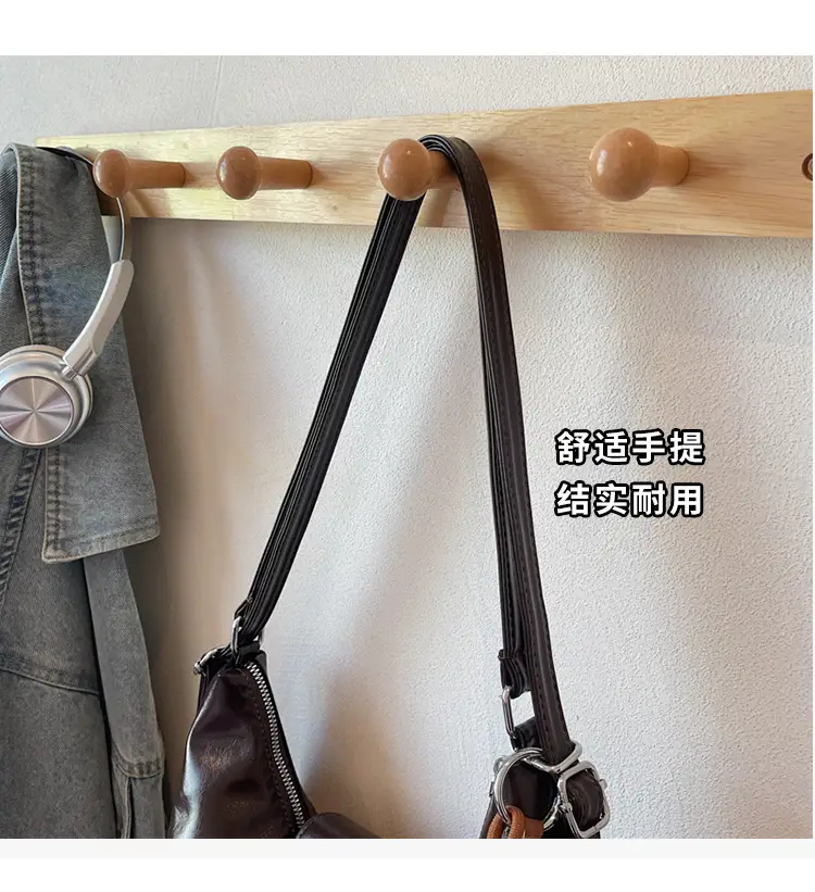 White Crossbody Shoulder Bag with Leather Strap — feature 6