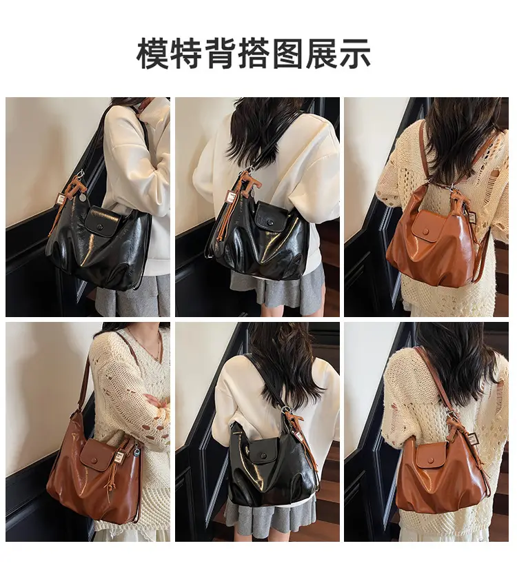 White Crossbody Shoulder Bag with Leather Strap — feature 9