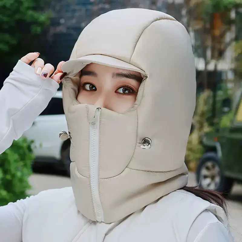 Winter Warm Hat for Women Riding Electric Bikes, Face Protection, Ear Protection, Neck Scarf, Integrated Thickeneded Lei Feng Hat, Outdoor Cold Protection Artifact — feature 10