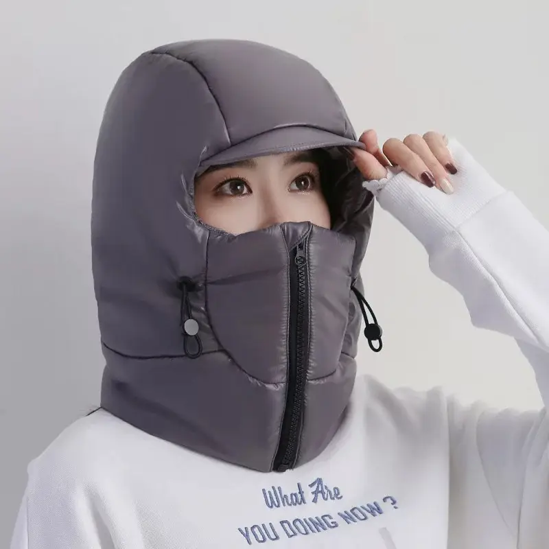Winter Warm Hat for Women Riding Electric Bikes, Face Protection, Ear Protection, Neck Scarf, Integrated Thickeneded Lei Feng Hat, Outdoor Cold Protection Artifact — feature 15