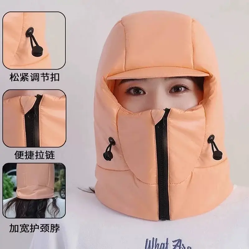 Winter Warm Hat for Women Riding Electric Bikes, Face Protection, Ear Protection, Neck Scarf, Integrated Thickeneded Lei Feng Hat, Outdoor Cold Protection Artifact — feature 17