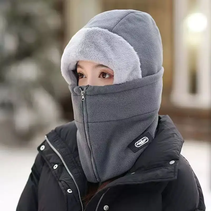 Winter Warm Hat for Women Riding Electric Bikes, Face Protection, Ear Protection, Neck Scarf, Integrated Thickeneded Lei Feng Hat, Outdoor Cold Protection Artifact — feature 30