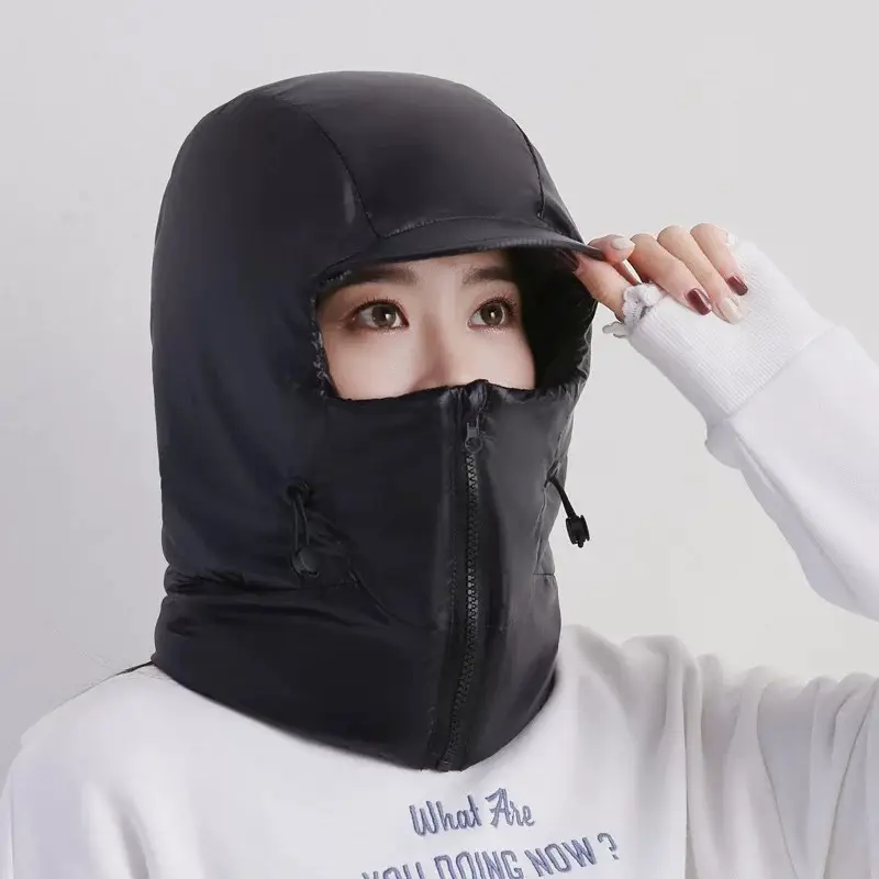 Winter Warm Hat for Women Riding Electric Bikes, Face Protection, Ear Protection, Neck Scarf, Integrated Thickeneded Lei Feng Hat, Outdoor Cold Protection Artifact — feature 6