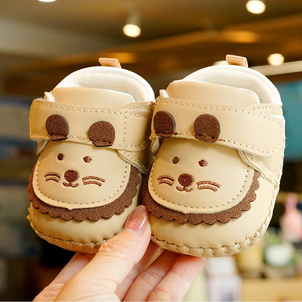 Cute Cartoon Baby Slippers Soft Sole 0-1Yr
