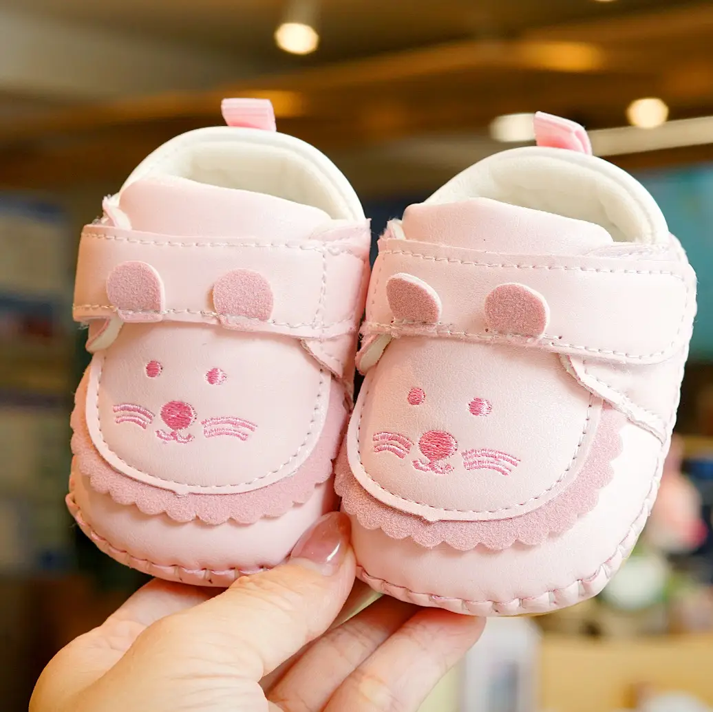 Cute Cartoon Baby Slippers Soft Sole 0-1Yr