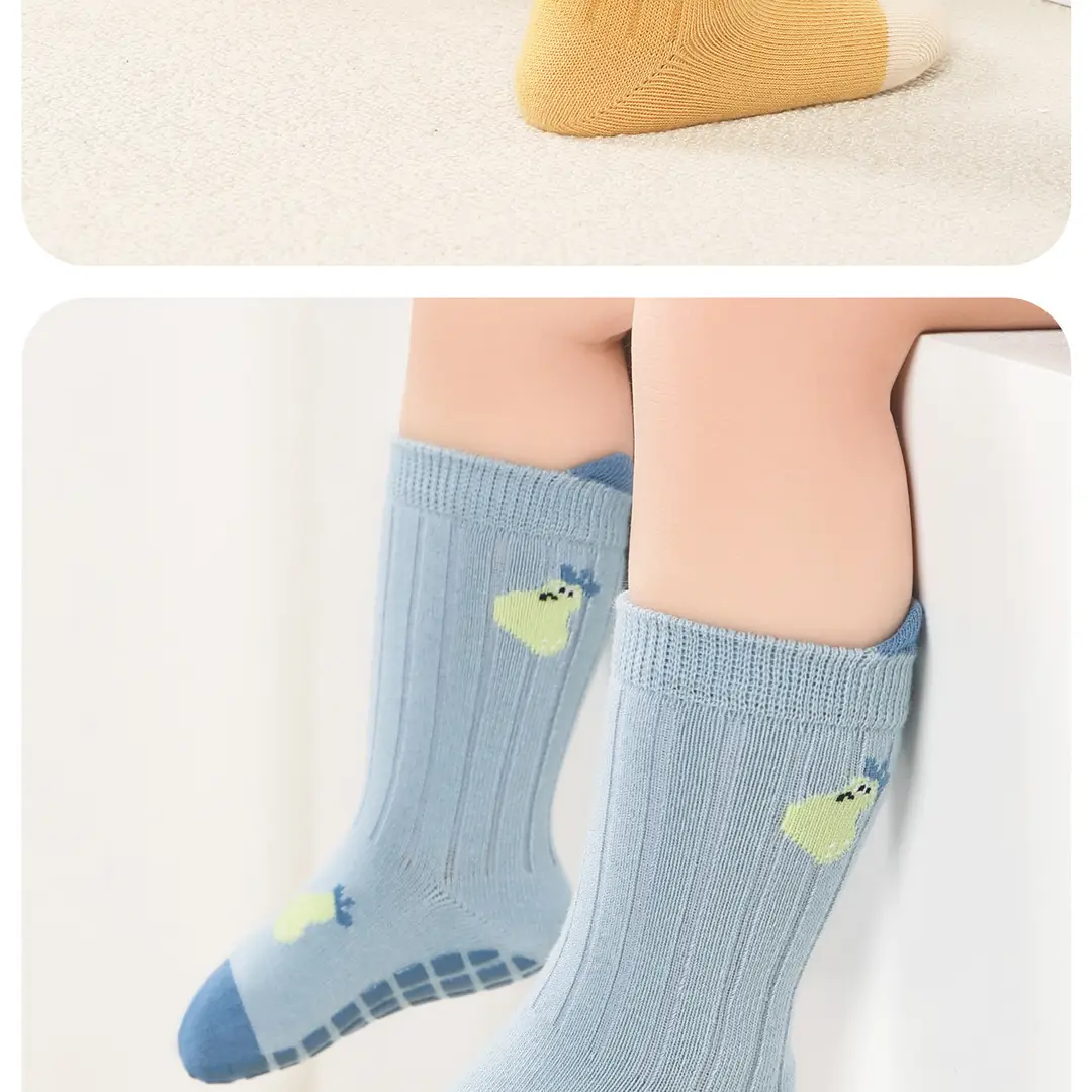 26 Autumn and Winter Seamless Baby Socks, Mid-Tube Floor Socks, Infant Socks, Class a Non-Slip Indoor Early Learning Walking Socks — feature 35