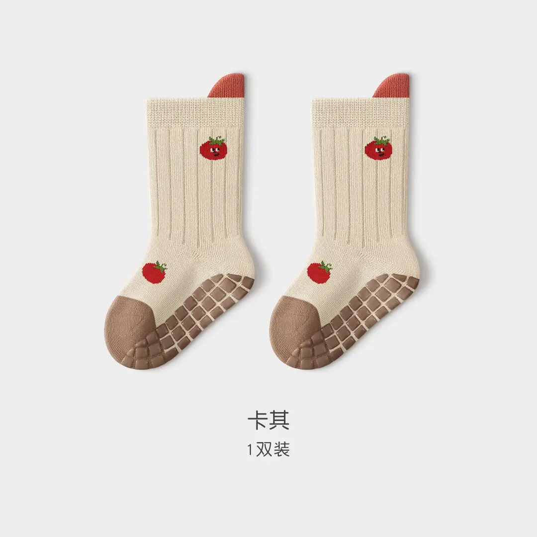 26 Autumn and Winter Seamless Baby Socks, Mid-Tube Floor Socks, Infant Socks, Class a Non-Slip Indoor Early Learning Walking Socks