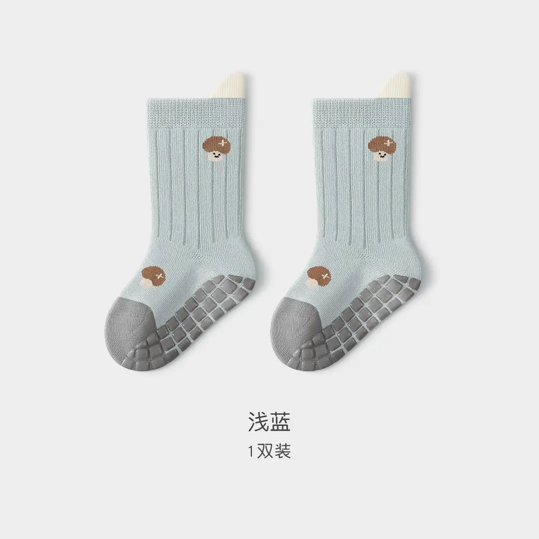 26 Autumn and Winter Seamless Baby Socks, Mid-Tube Floor Socks, Infant Socks, Class a Non-Slip Indoor Early Learning Walking Socks